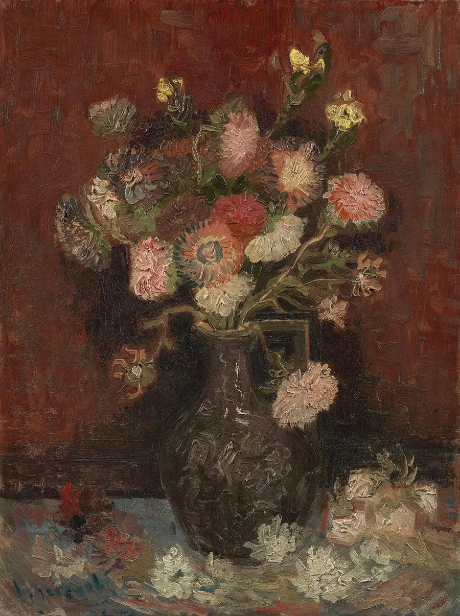 Vaso con aster cinesi e gladioli - Vincent van Gogh