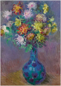 Vaso di crisantemo W812 - Claude Monet