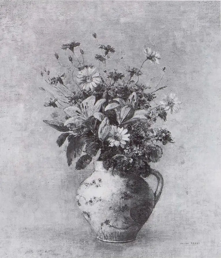 Vase de fleurs - Odilon Redon image 1 reproduction de peinture à l’huile