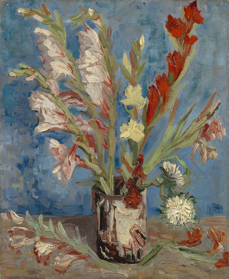 Vaso con gladioli e aster cinesi - Vincent van Gogh