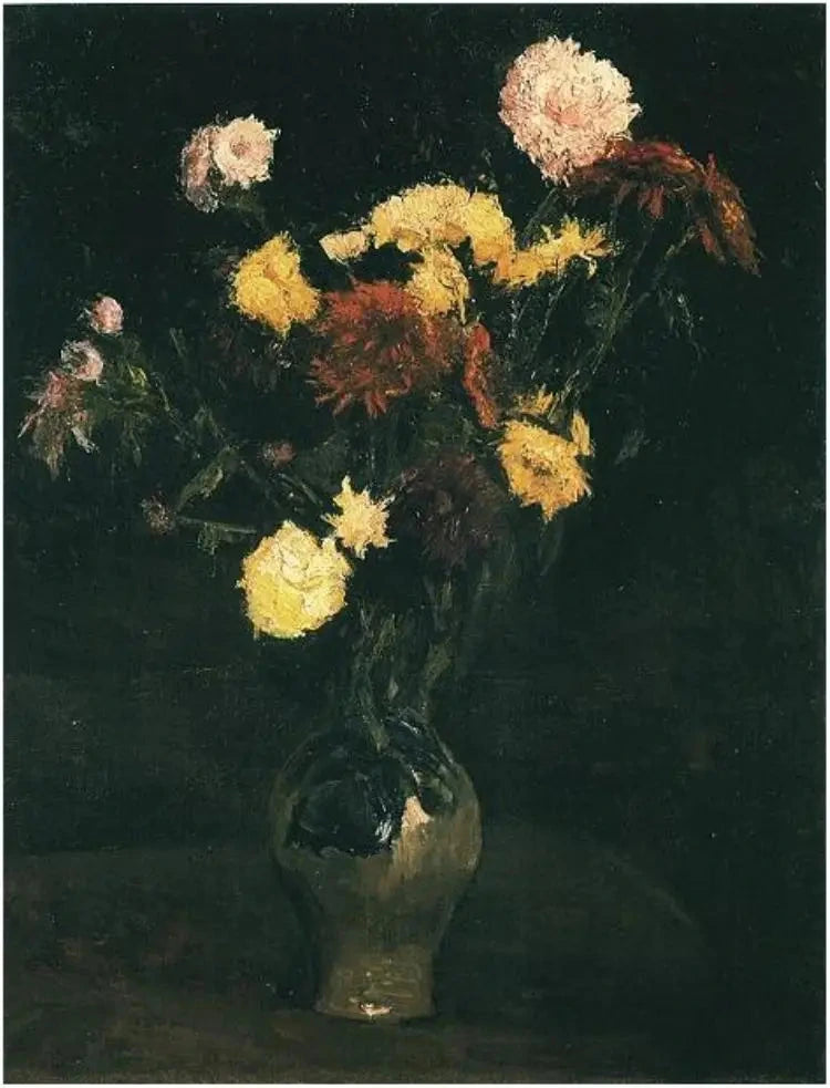 Vaso con garofani e zinnie - Vincent van Gogh