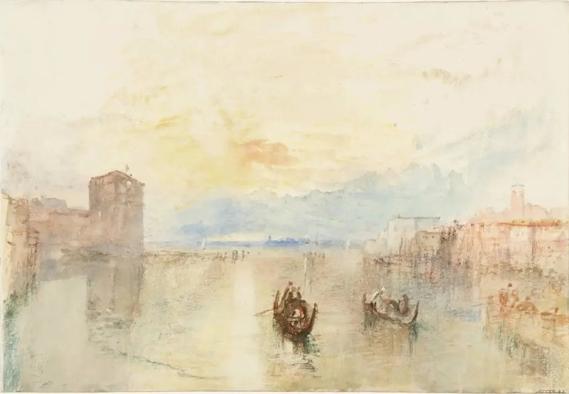 Venezia: Il Canale della Giudecca, Guardando Verso Fusina al Tramonto - J. M. W. Turner