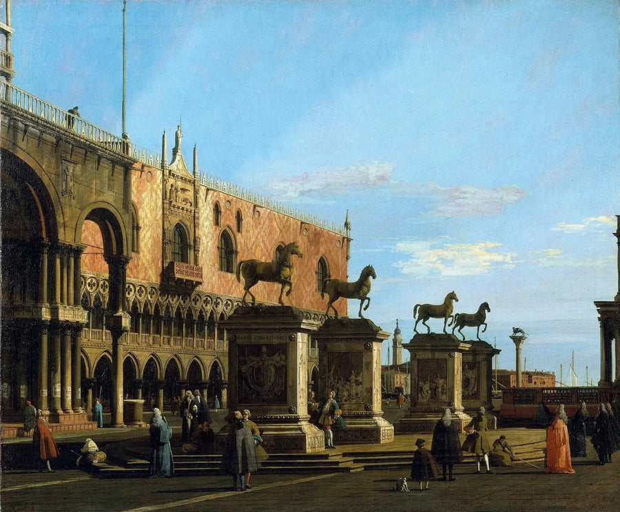 Venezia: capriccio della Piazzetta con i cavalli di San Marco - Canaletto