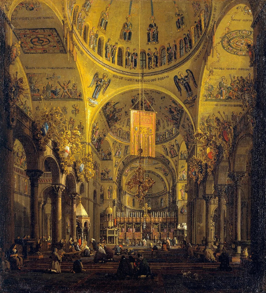 Venezia: l'interno di San Marco di giorno - Canaletto