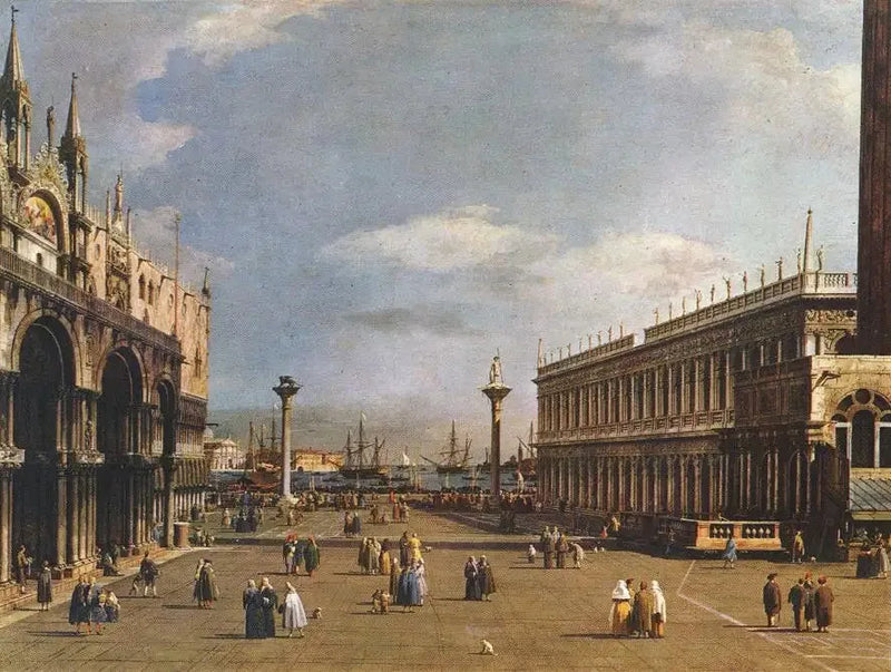 Venezia: la Piazzetta e la biblioteca San Marco - Canaletto