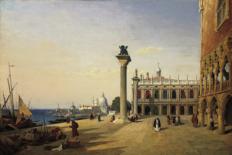 Venezia, la piazzetta - Jean-Baptiste Camille Corot