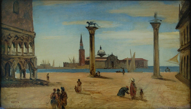 Venezia, la piazzetta - Jean-Baptiste Camille Corot