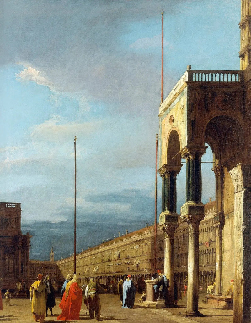 Venezia : la piazza San Marco da un angolo della basilica - Canaletto