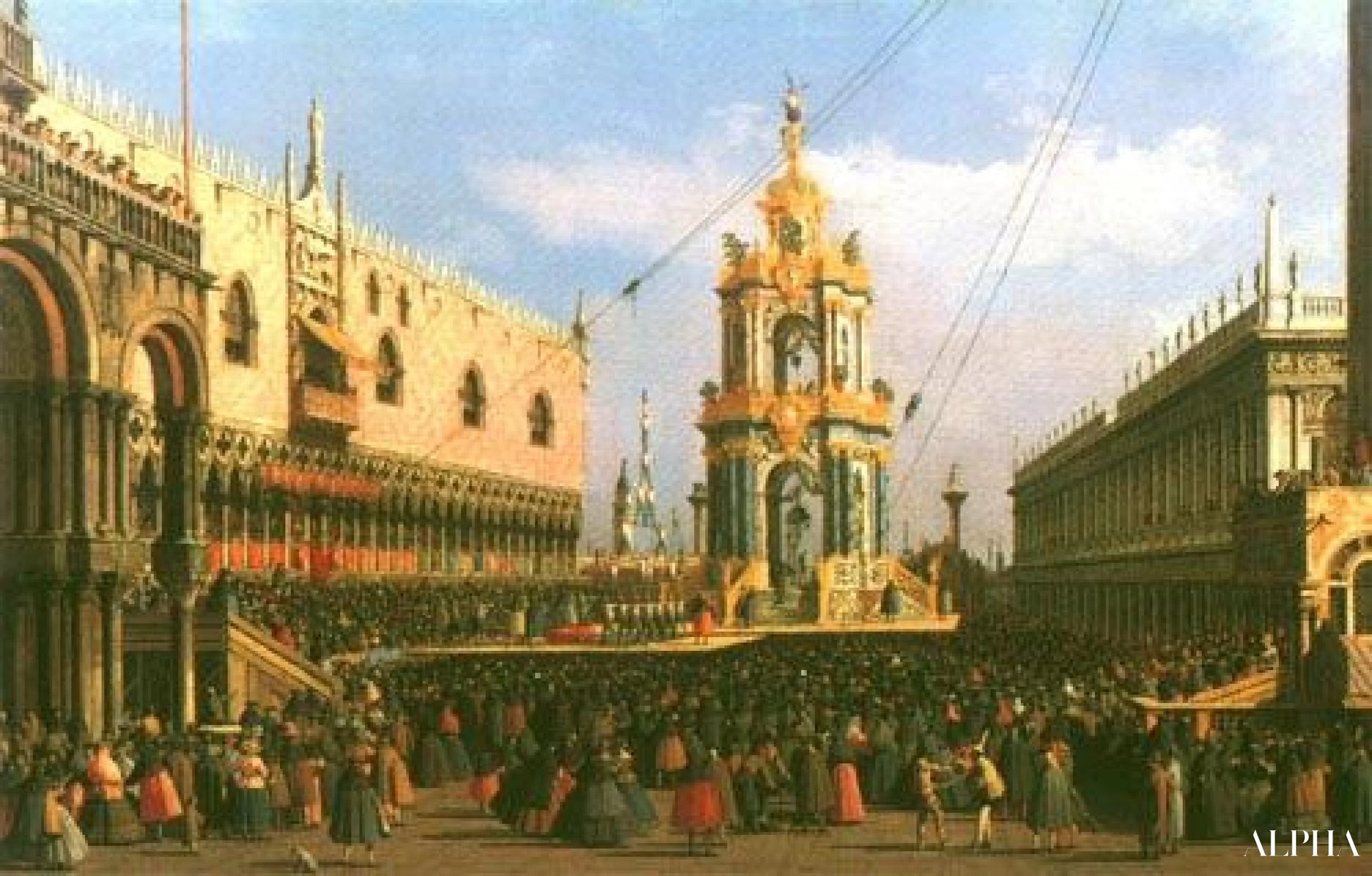 Venezia, il festival Giovedi Grasso sulla Piazzetta - Giovanni Antonio Canal - Riproduzioni di quadri e dipinti di alta gamma