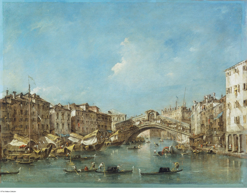 Venezia: il Canal Grande con la Riva del Vin e il Ponte di Rialto - Francesco Guardi