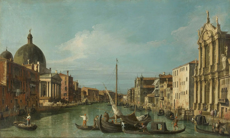 Venezia: il Canal Grande con gli Scalzi e San Simeone Piccolo - Canaletto