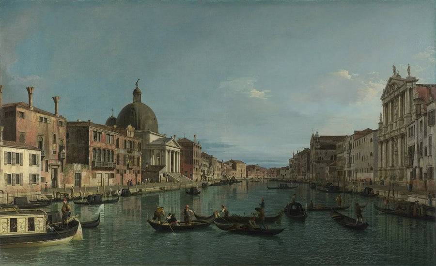 Venezia: il Canal Grande con San Simeone Piccolo - Canaletto