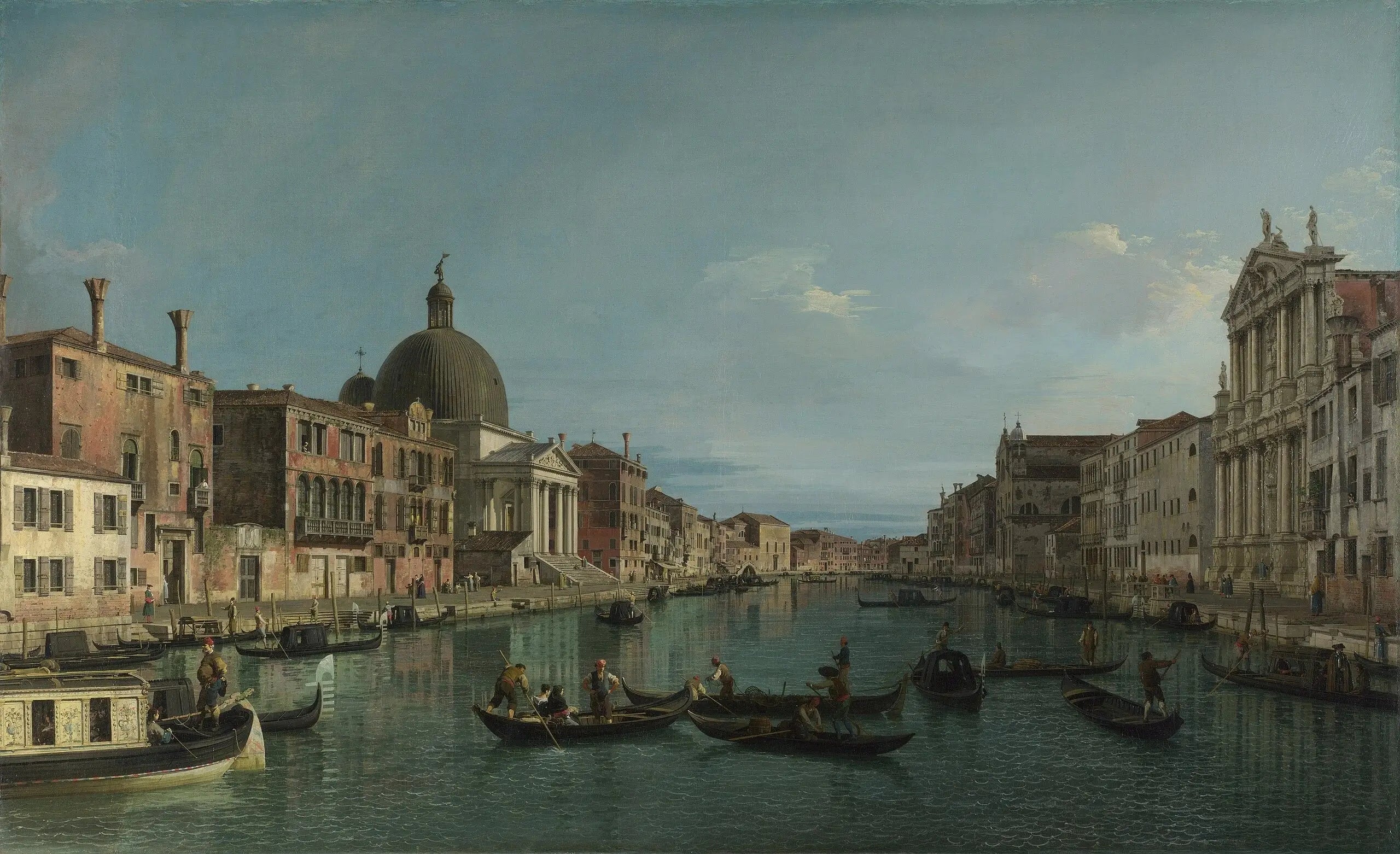Venise: le Grand Canal avec San Simeone Piccolo - Canaletto - Alpha Reproduction