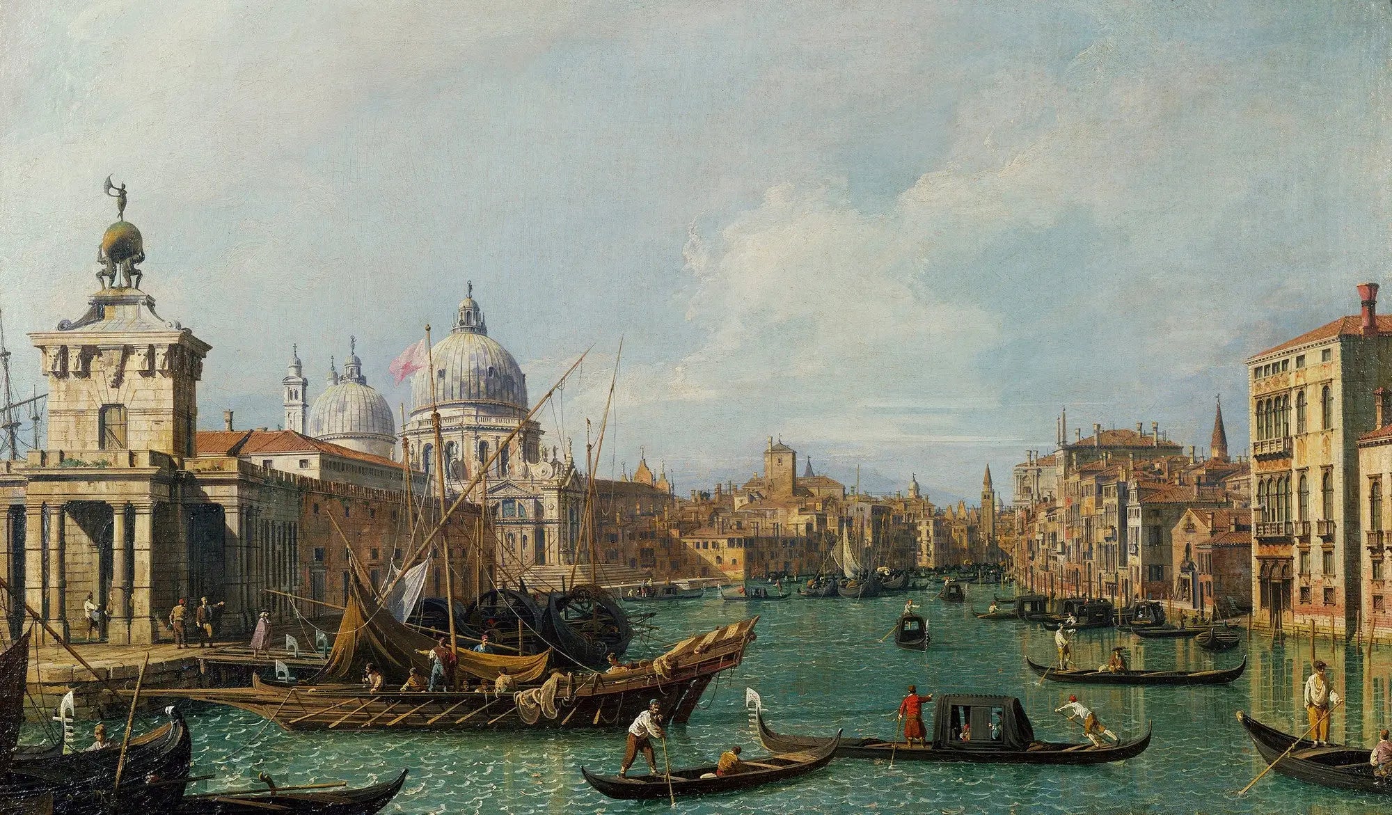 Venise: le Grand Canal de la Salute vers la Carità - Canaletto - Alpha Reproduction