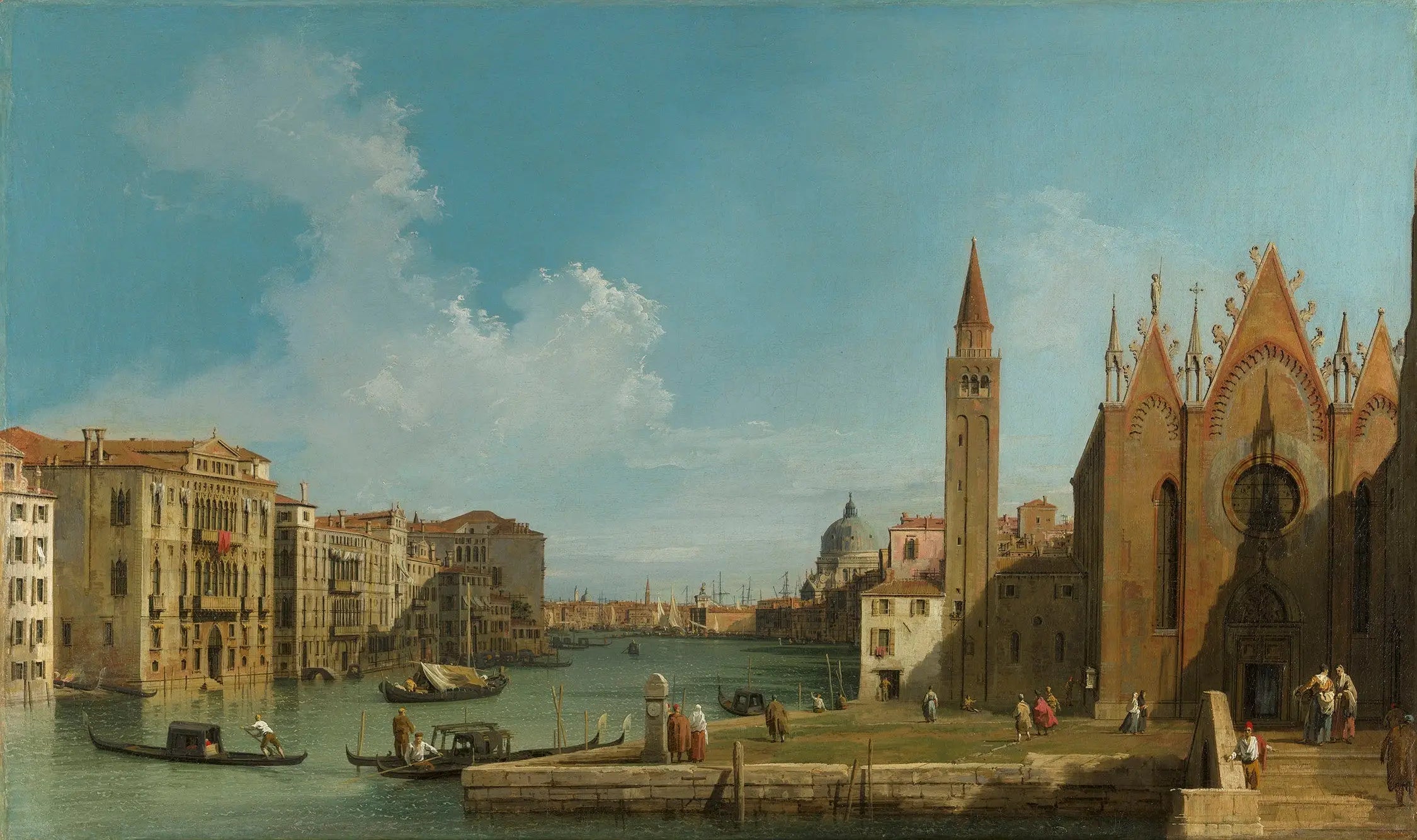 Venise: Le Grand Canal de Santa Maria della Carità au Bassin de San Marco - Canaletto - Alpha Reproduction