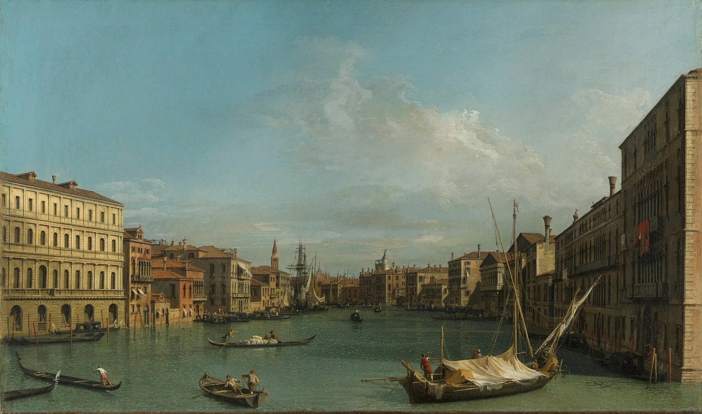 Venise: le Grand Canal du palais Foscari vers la Carità - Canaletto - Alpha Reproduction