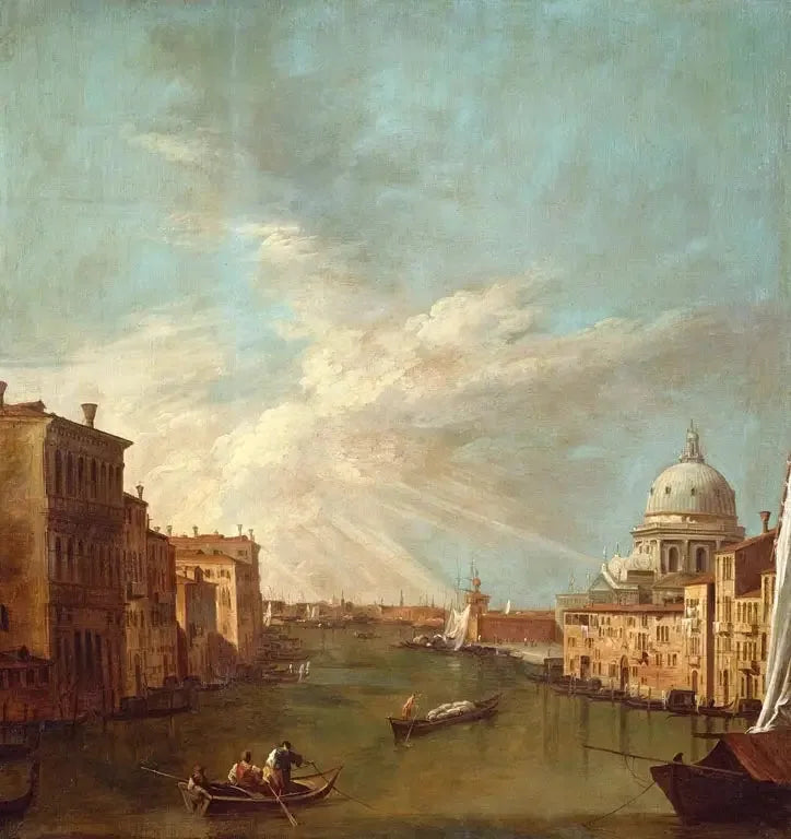 Venezia: il Grande Canale verso il bacino, con Santa Maria della Salute - Canaletto