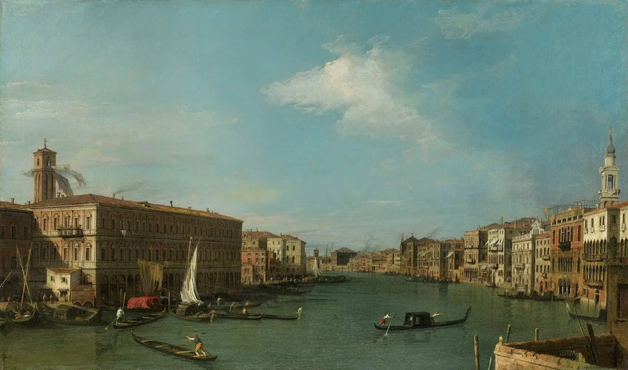 Venezia : il Grande Canale verso Nord dal Rialto - Canaletto