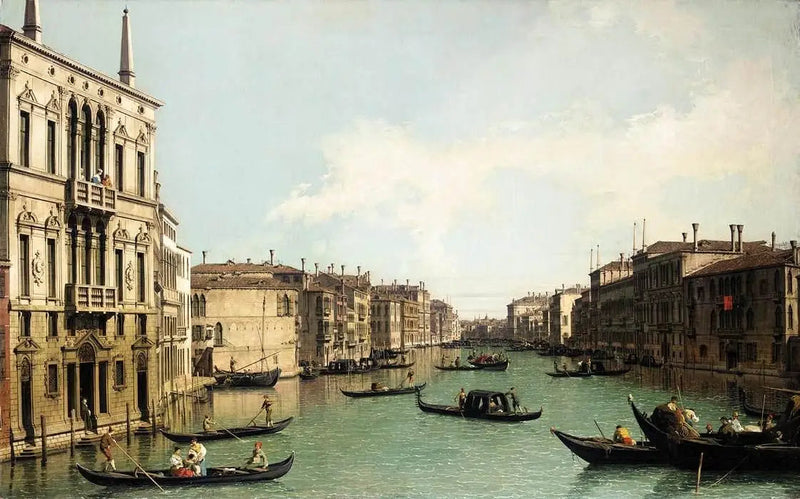 Venezia: Il Grande Canale, verso nord-est dal palazzo Balbi verso il ponte di Rialto - Canaletto