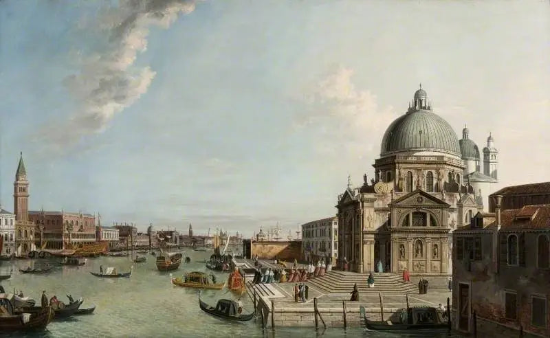Venise: le Grand Canal vu de l’est avec l’église Santa Maria della Salute - Canaletto - Alpha Reproduction