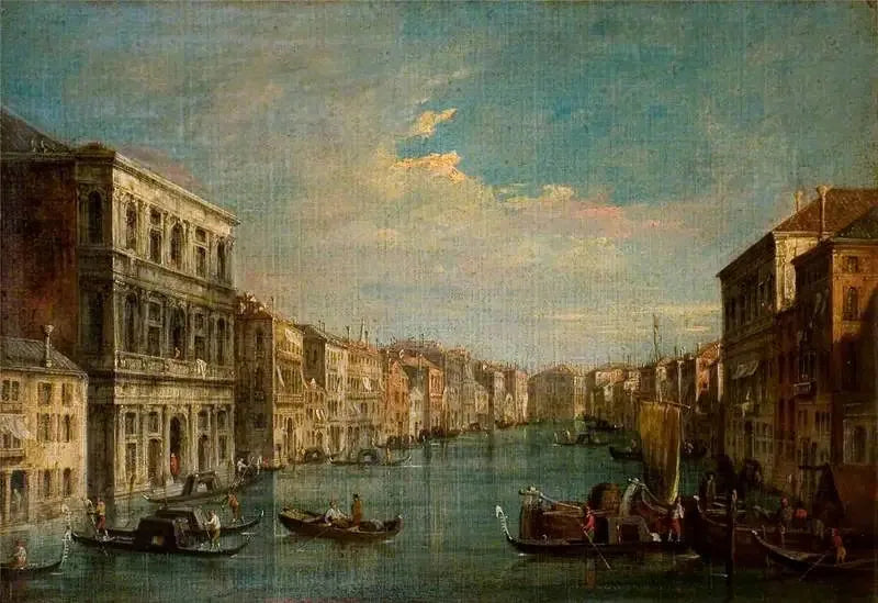 Venezia: il Grande Canale visto da sud-ovest dal Palazzo Grimani - Canaletto