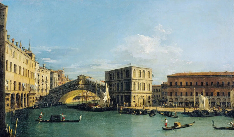 Venezia: il ponte di Rialto verso Nord - Canaletto