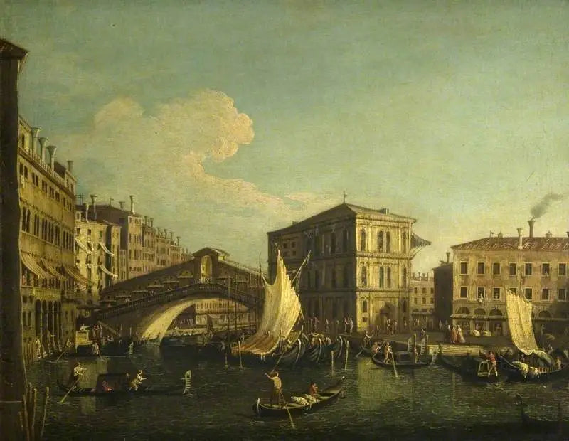 Venezia: il ponte di Rialto visto dal nord - Canaletto