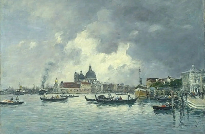 Venezia, di sera. Il Molo degli Schiavi e la Salute - Eugène Boudin