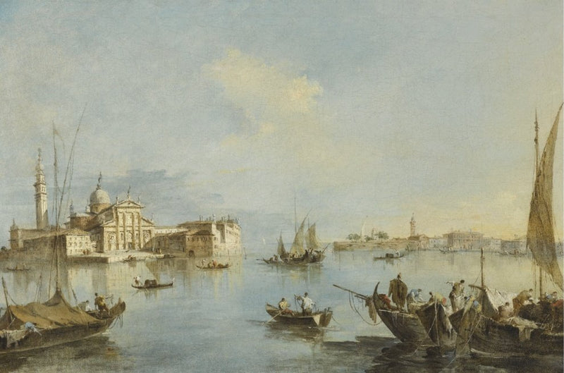 Venezia, vista della chiesa di San Giorgio Maggiore con la fine della Giudecca - Francesco Guardi