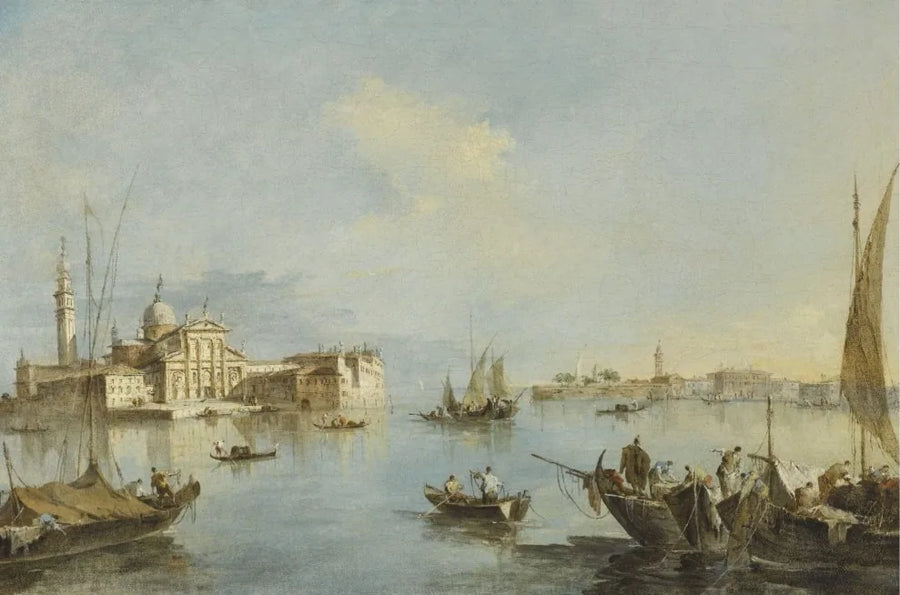 Venezia, vista della chiesa di San Giorgio Maggiore con la fine della Giudecca - Francesco Guardi