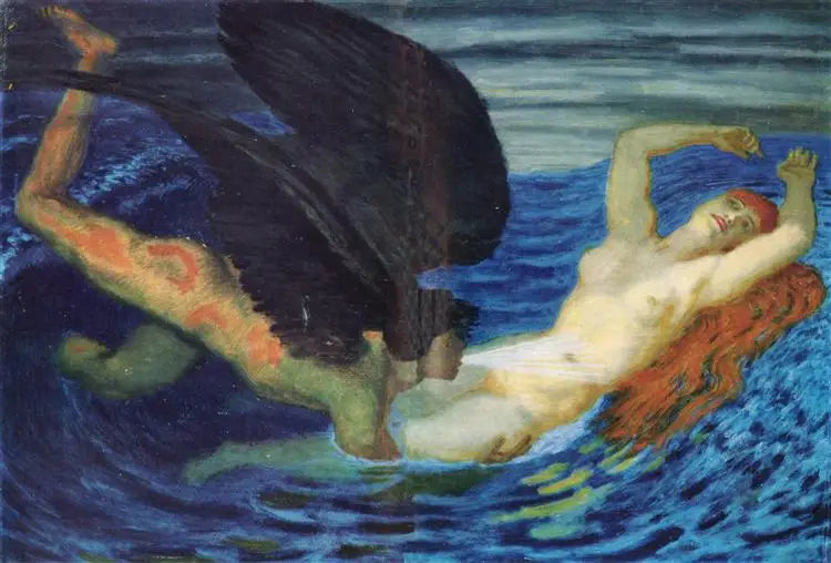 Vento e onde - Franz Von Stuck