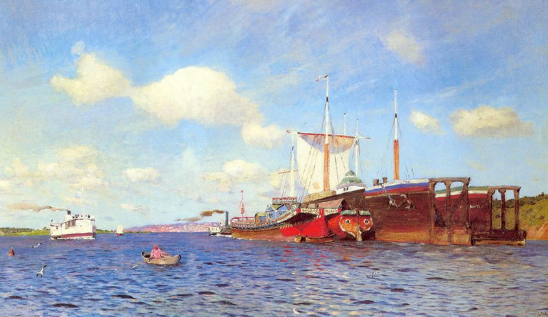 Vento fresco. Il Volga - Isaac Levitan