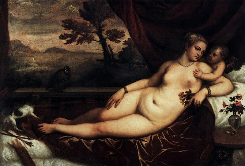 Venere con Cupido - Titian