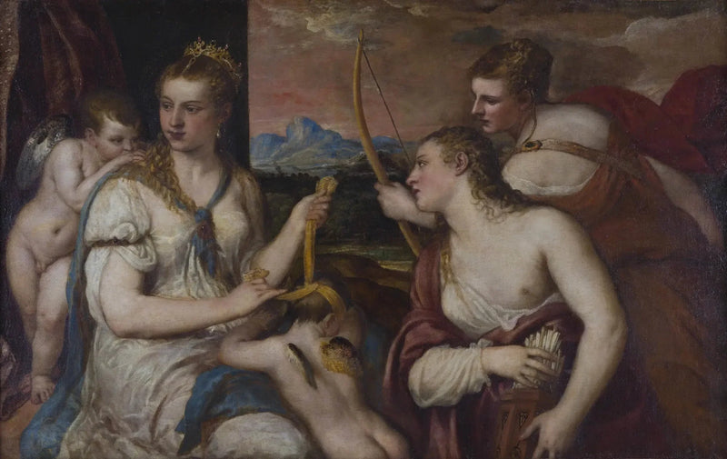 Venere bendando gli occhi di Cupido - Titian