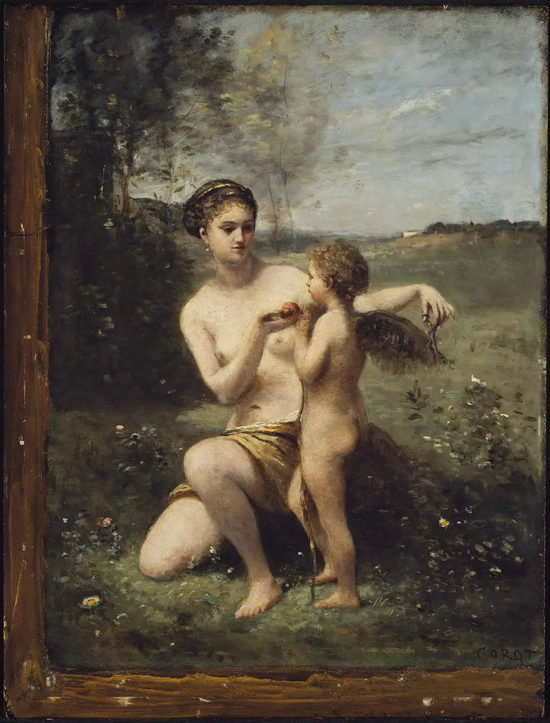 Venere che taglia le ali di Cupido - Jean-Baptiste Camille Corot