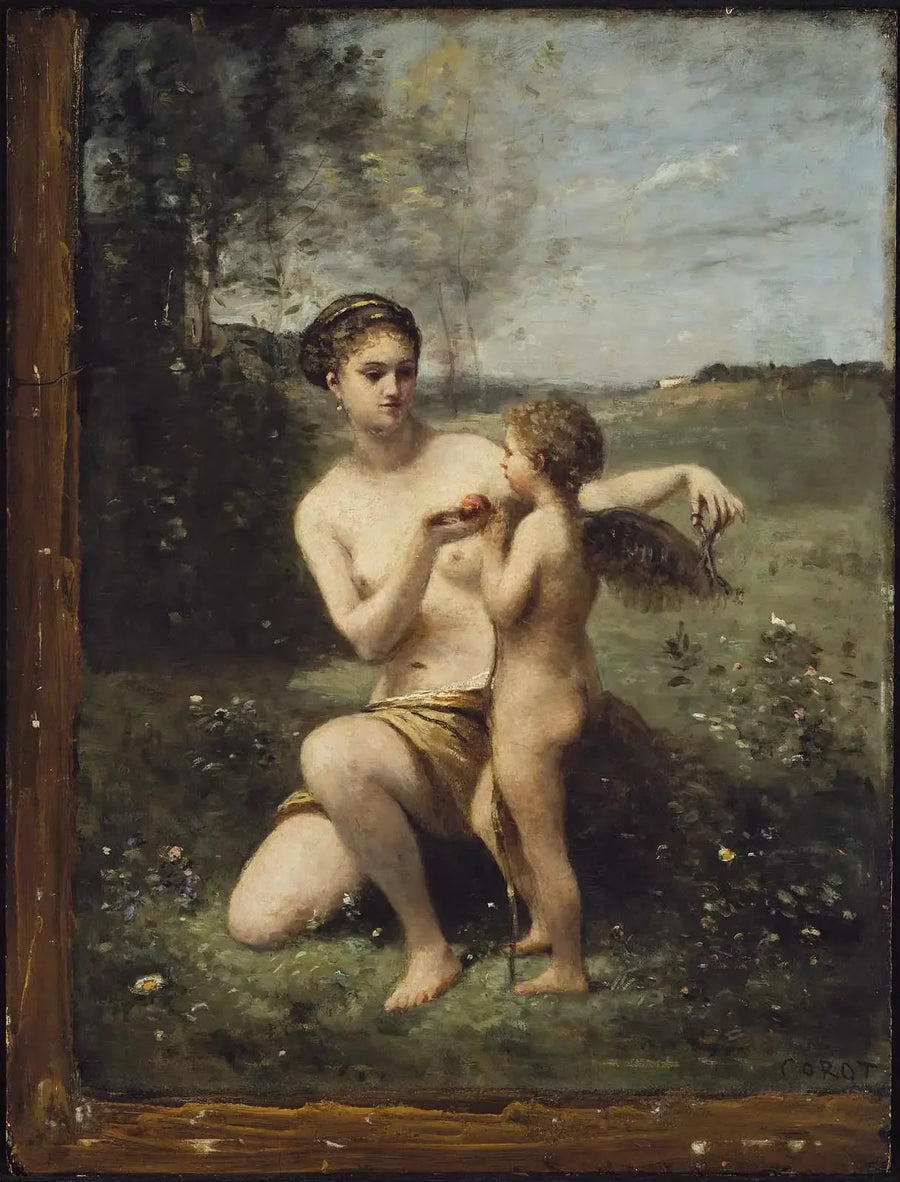 Venere che taglia le ali di Cupido - Jean-Baptiste Camille Corot