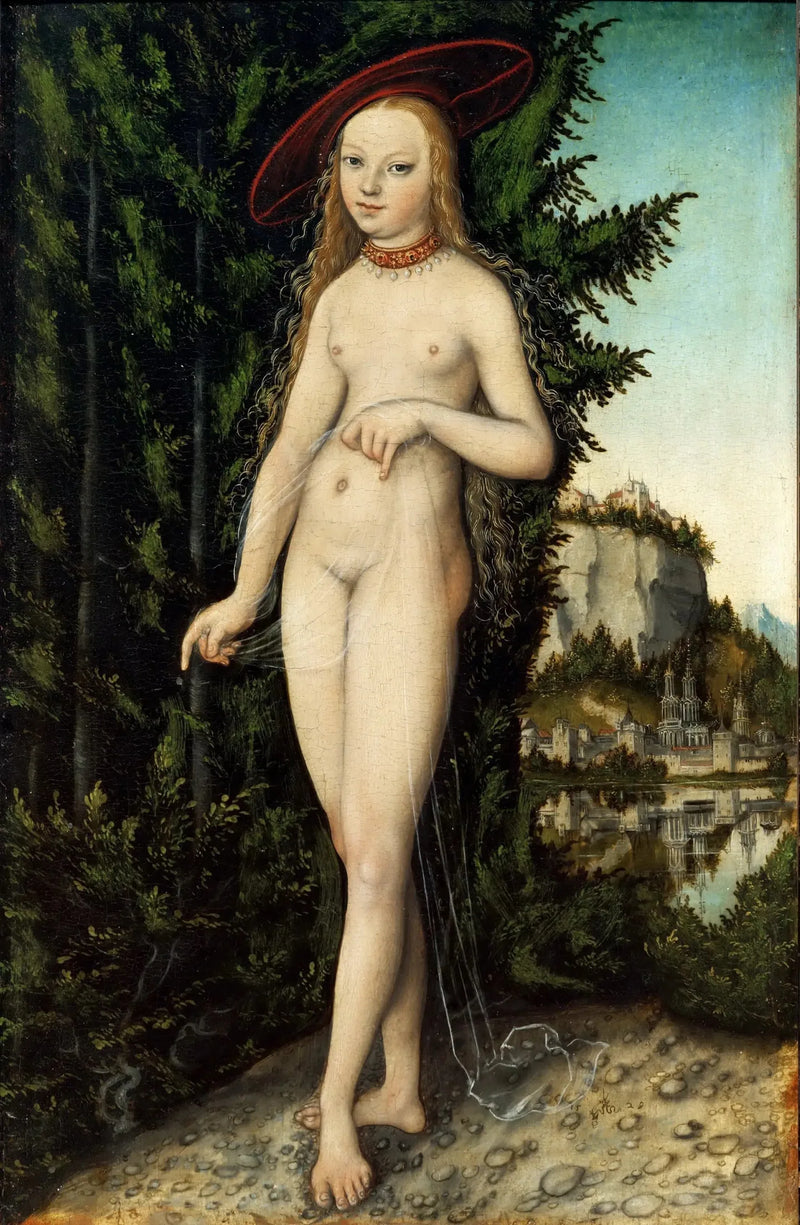 Venere in piedi in un paesaggio - Lucas Cranach il Vecchio