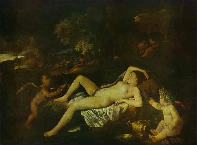 Venere addormentata con l'Amore - Nicolas Poussin