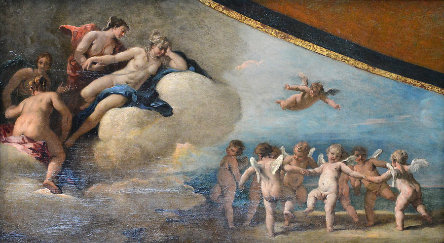 Venere circondata da ninfe che guardano una danza di Amori - Sebastiano Ricci