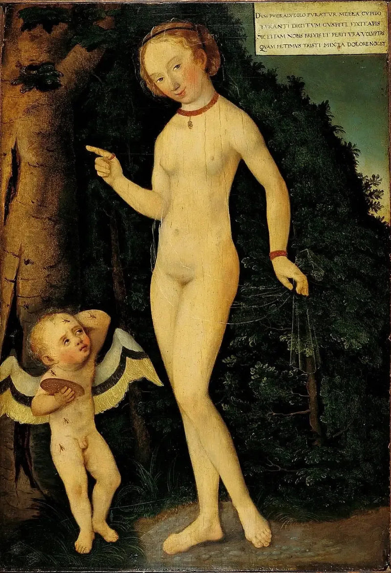 Venere e l'Amore ladro di miele - Lucas Cranach il Vecchio