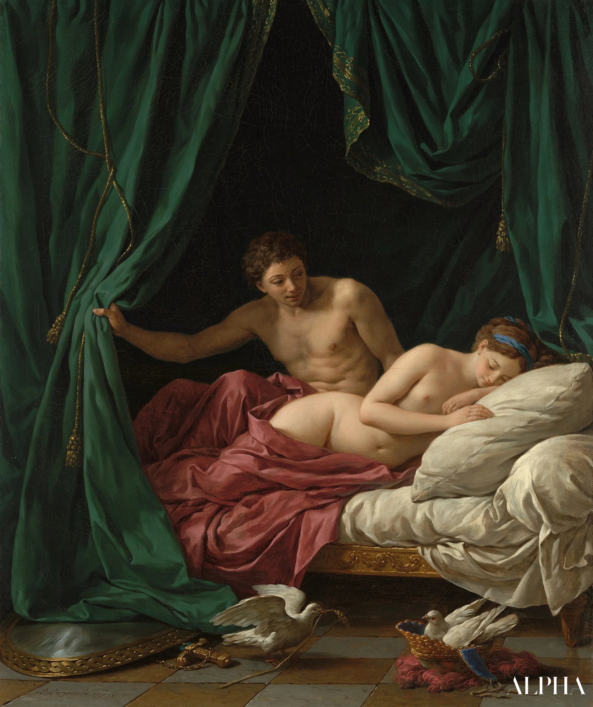 Vénus e Marte - Louis Jean François Lagrenée - Riproduzioni di quadri e dipinti di alta gamma