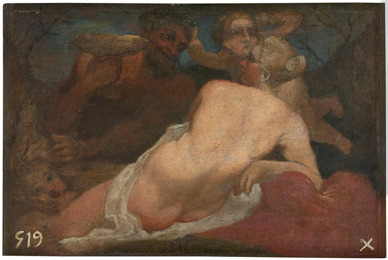 Venere e un satiro - Annibale Carracci