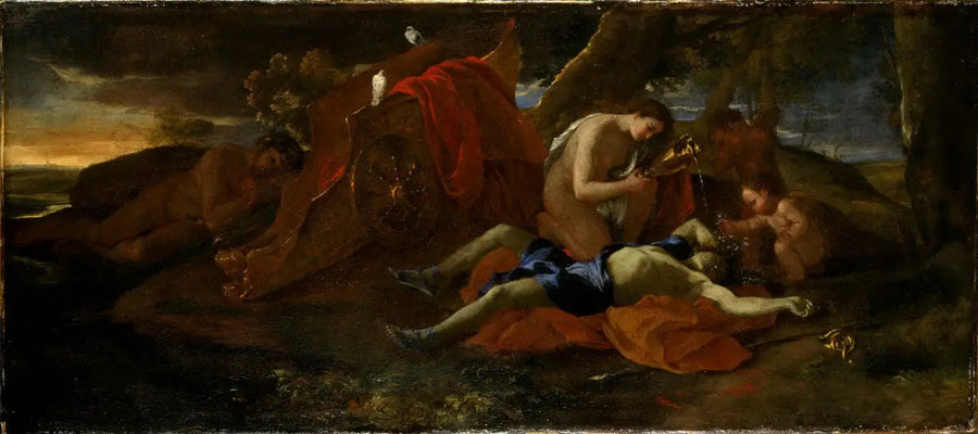 Venere piangente Adone - Nicolas Poussin