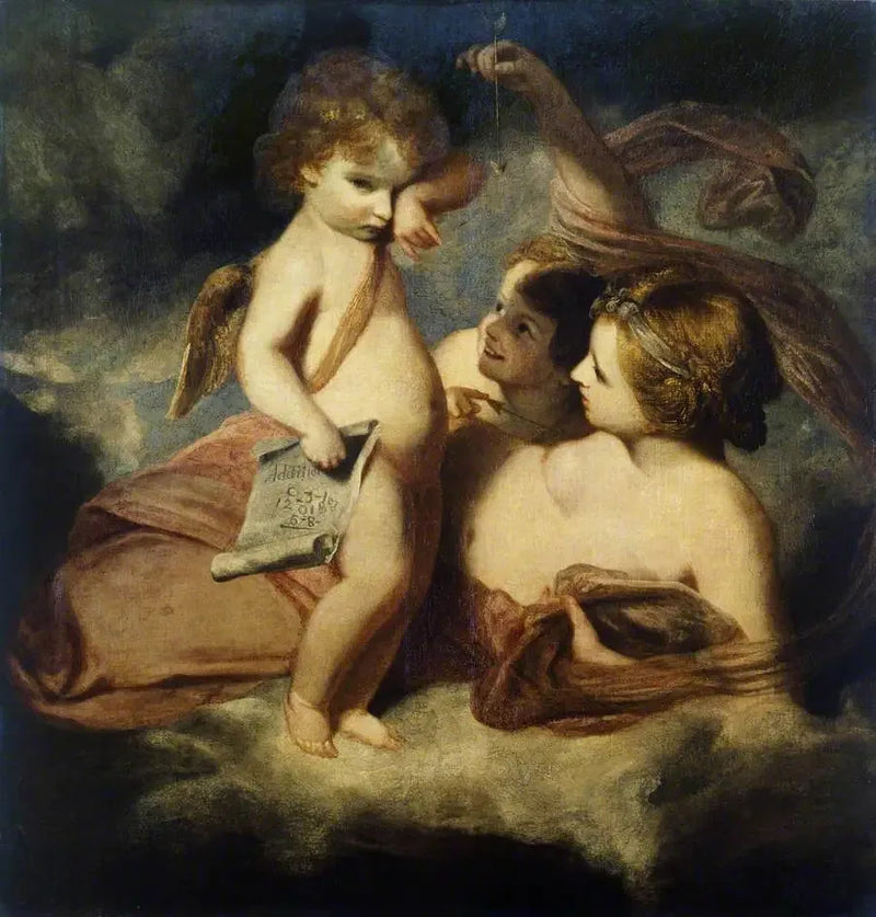 Vénus réprimande Cupido per aver imparato a lanciare i conti - Joshua Reynolds