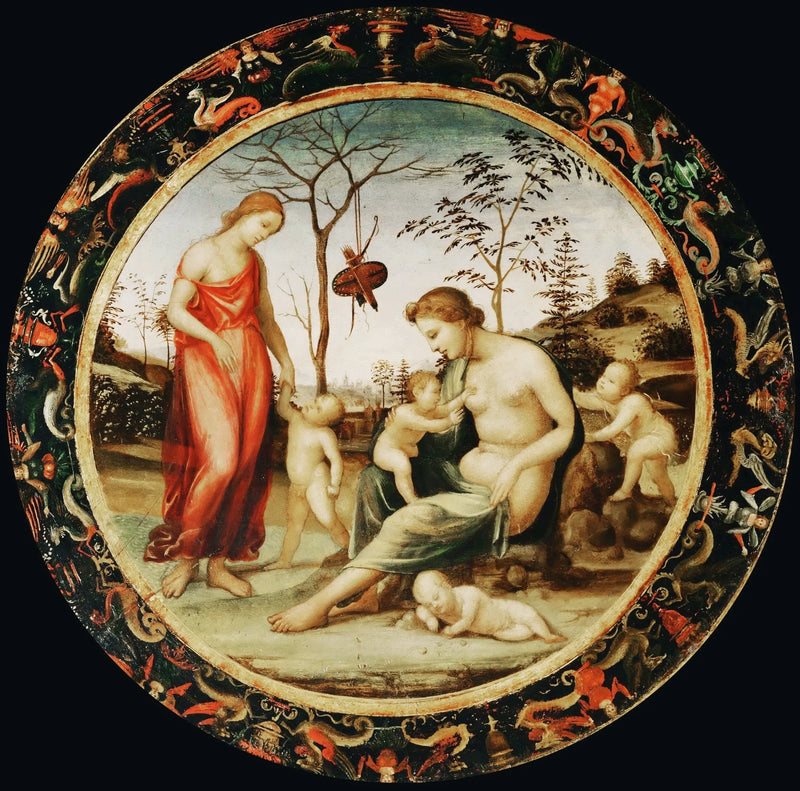 Venere terrestre con Eros e Venere celeste con Antéros e altri due cupidi - Il Sodoma (Giovanni Antonio Bazzi)