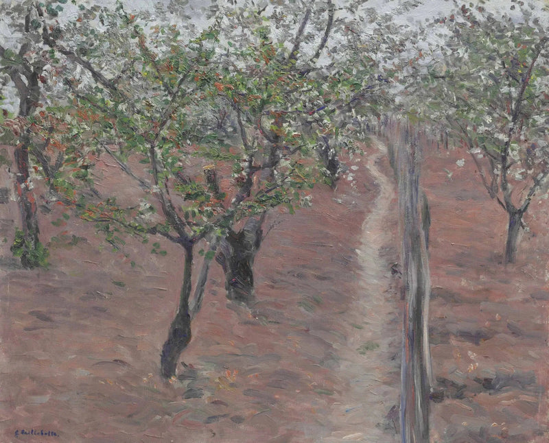 Frutteto, alberi in fiore, Petit Gennevilliers - Gustave Caillebotte