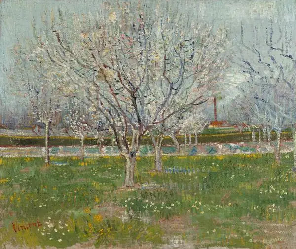 Reproduction du tableau « Verger en fleurs - Vincent van Gogh » par Alpha Reproduction en peinture à l’huile
