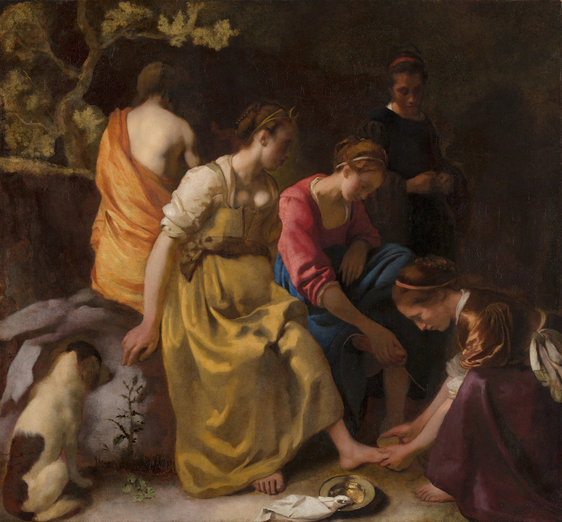 Diane et ses compagnes de Vermeer – reproduction peinture à l’huile sur toile
