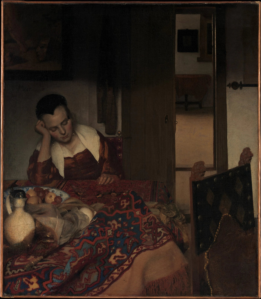 Una giovane ragazza assopita - Johannes Vermeer