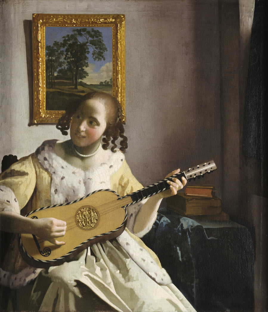 Una donna che suona la chitarra - Johannes Vermeer
